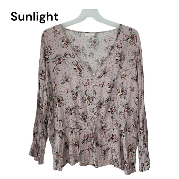 Maurices Womens Floral Button Detais Pullover Blouse With Elastic Waist Size 2X - Picture 1 of 12